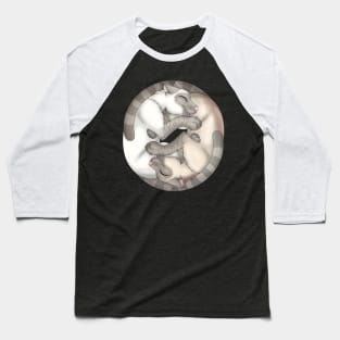 Yin-Yang Cats: Fawn Lynx Point Baseball T-Shirt